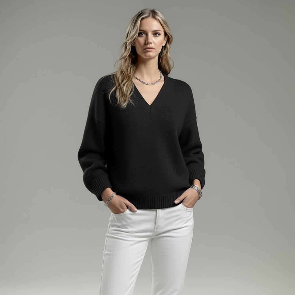 Noor | Pull doux à col en V