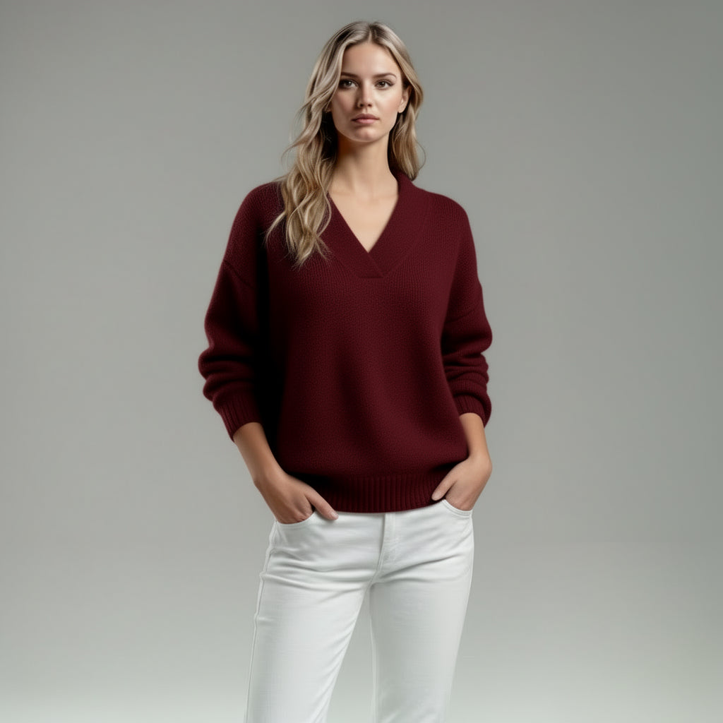 Noor | Pull doux à col en V