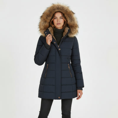 Sophia | Manteau d’hiver doublé de fourrure