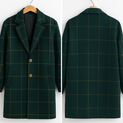 Élise | Manteau classique à carreaux