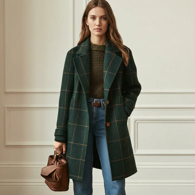 Élise | Manteau classique à carreaux